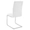Armen Living Amanda Contemporary Side Chair in White Faux Leather and Chrome Finish, PK2 LCAMSIWH - alternate 6
